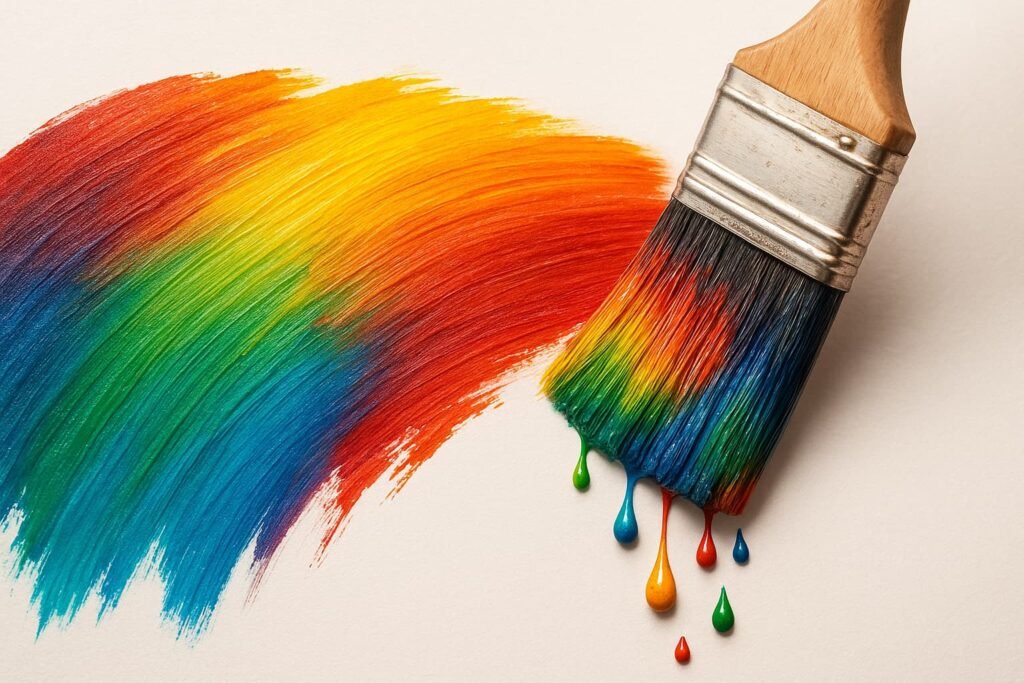 Vibrant Strokes on a Blank Canvas